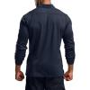 CQR Men’s Polo Shirt, Long Sleeve Tactical Shirts, Outdoor UPF 50+ Pique Shirt, Dry Fit Lightweight Golf Shirts(Frost Essential Long Police Navy)