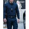 CQR Men’s Polo Shirt, Long Sleeve Tactical Shirts, Outdoor UPF 50+ Pique Shirt, Dry Fit Lightweight Golf Shirts(Frost Essential Long Police Navy)