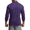 CQR Men’s Polo Shirt, Long Sleeve Tactical Shirts, Outdoor UPF 50+ Pique Shirt, Dry Fit Lightweight Golf Shirts(Frost Essential Long Purple)