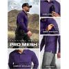 CQR Men’s Polo Shirt, Long Sleeve Tactical Shirts, Outdoor UPF 50+ Pique Shirt, Dry Fit Lightweight Golf Shirts(Frost Essential Long Purple)
