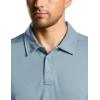 CQR Men’s Polo Shirt, Long Sleeve Tactical Shirts, Outdoor UPF 50+ Pique Shirt, Dry Fit Lightweight Golf Shirts(Frost Essential Long Stone Blue)