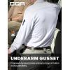 CQR Men’s Polo Shirt, Long Sleeve Tactical Shirts, Outdoor UPF 50+ Pique Shirt, Dry Fit Lightweight Golf Shirts(Frost Essential Long White)