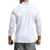 CQR Men’s Polo Shirt, Long Sleeve Tactical Shirts, Outdoor UPF 50+ Pique Shirt, Dry Fit Lightweight Golf Shirts(Frost Essential Long White)
