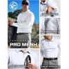 CQR Men’s Polo Shirt, Long Sleeve Tactical Shirts, Outdoor UPF 50+ Pique Shirt, Dry Fit Lightweight Golf Shirts(Frost Essential Long White)