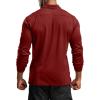 CQR Men’s Polo Shirt, Long Sleeve Tactical Shirts, Outdoor UPF 50+ Pique Shirt, Dry Fit Lightweight Golf Shirts(Frost Essential Long Wine)