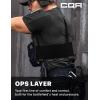 CQR Men’s Polo Shirt, Long Sleeve Tactical Shirts, Outdoor UPF 50+ Pique Shirt, Dry Fit Lightweight Golf Shirts(Frost Pro Crewneck Black)