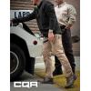 CQR Men’s Thermal Fleece Quarter Zip Sweater, Outdoor Lightweight Long Sleeve Pullover, Casual Mock Neck Polo Sweaters(Covert Black)