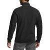 CQR Men’s Thermal Fleece Quarter Zip Sweater, Outdoor Lightweight Long Sleeve Pullover, Casual Mock Neck Polo Sweaters(Covert Black)