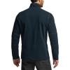 CQR Men’s Thermal Fleece Quarter Zip Sweater, Outdoor Lightweight Long Sleeve Pullover, Casual Mock Neck Polo Sweaters(Covert Navy)