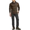 CQR Men’s Thermal Fleece Quarter Zip Sweater, Outdoor Lightweight Long Sleeve Pullover, Casual Mock Neck Polo Sweaters(Crest Hazelnut)