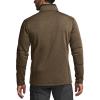 CQR Men’s Thermal Fleece Quarter Zip Sweater, Outdoor Lightweight Long Sleeve Pullover, Casual Mock Neck Polo Sweaters(Crest Hazelnut)