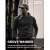 CQR Men’s Thermal Fleece Quarter Zip Sweater, Outdoor Lightweight Long Sleeve Pullover, Casual Mock Neck Polo Sweaters(Crest Heather Coal Black)