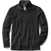 CQR Men’s Thermal Fleece Quarter Zip Sweater, Outdoor Lightweight Long Sleeve Pullover, Casual Mock Neck Polo Sweaters(Crest Heather Coal Black)