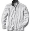 CQR Men’s Thermal Fleece Quarter Zip Sweater, Outdoor Lightweight Long Sleeve Pullover, Casual Mock Neck Polo Sweaters(Crest Light Grey)