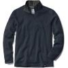 CQR Men’s Thermal Fleece Quarter Zip Sweater, Outdoor Lightweight Long Sleeve Pullover, Casual Mock Neck Polo Sweaters(Crest Navy)