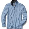 CQR Men’s Thermal Fleece Quarter Zip Sweater, Outdoor Lightweight Long Sleeve Pullover, Casual Mock Neck Polo Sweaters(Crest Ocean)