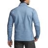 CQR Men’s Thermal Fleece Quarter Zip Sweater, Outdoor Lightweight Long Sleeve Pullover, Casual Mock Neck Polo Sweaters(Crest Ocean)