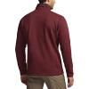 CQR Men’s Thermal Fleece Quarter Zip Sweater, Outdoor Lightweight Long Sleeve Pullover, Casual Mock Neck Polo Sweaters(Crest Wine)