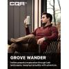 CQR Men’s Thermal Fleece Quarter Zip Sweater, Outdoor Lightweight Long Sleeve Pullover, Casual Mock Neck Polo Sweaters(Crest Wine)