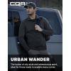 CQR Men’s Thermal Fleece Quarter Zip Sweater, Outdoor Lightweight Long Sleeve Pullover, Casual Mock Neck Polo Sweaters(Valley Heather Coal Black)