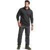 CQR Men’s Thermal Fleece Quarter Zip Sweater, Outdoor Lightweight Long Sleeve Pullover, Casual Mock Neck Polo Sweaters(Valley Heather Coal Black)