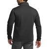 CQR Men’s Thermal Fleece Quarter Zip Sweater, Outdoor Lightweight Long Sleeve Pullover, Casual Mock Neck Polo Sweaters(Valley Heather Coal Black)