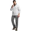 CQR Men’s Thermal Fleece Quarter Zip Sweater, Outdoor Lightweight Long Sleeve Pullover, Casual Mock Neck Polo Sweaters(Valley Light Grey)