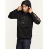 CQR Men’s Winter Fleece Pullover Hoodies, Thermal Long Sleeve Hooded Sweatshirt, Cotton-Blend Outdoor/Tactical Shirts(Fleece Camo Hoodie Black)
