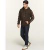 CQR Men’s Winter Fleece Pullover Hoodies, Thermal Long Sleeve Hooded Sweatshirt, Cotton-Blend Outdoor/Tactical Shirts(Fleece Camo Hoodie Brown)