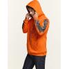 CQR Men’s Winter Fleece Pullover Hoodies, Thermal Long Sleeve Hooded Sweatshirt, Cotton-Blend Outdoor/Tactical Shirts(Fleece Camo Hoodie Orange)