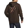 CQR Men’s Winter Fleece Pullover Hoodies, Thermal Long Sleeve Hooded Sweatshirt, Cotton-Blend Outdoor/Tactical Shirts(Fleece Full-zip Hoodie Brown)