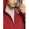 CQR Men’s Winter Fleece Pullover Hoodies, Thermal Long Sleeve Hooded Sweatshirt, Cotton-Blend Outdoor/Tactical Shirts(Fleece Full-zip Hoodie Red)