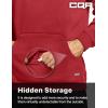 CQR Men’s Winter Fleece Pullover Hoodies, Thermal Long Sleeve Hooded Sweatshirt, Cotton-Blend Outdoor/Tactical Shirts(Fleece Tactical Hoodie Red)