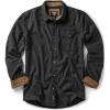 CQR Men’s 100% All Cotton Button Down Flannel Shirts, Long Sleeve Brushed Warm Soft Casual Outdoor Plaid Shirt(Corduroy Coal Black)