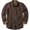 CQR Men’s 100% All Cotton Button Down Flannel Shirts, Long Sleeve Brushed Warm Soft Casual Outdoor Plaid Shirt(Corduroy Dark Brown)