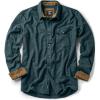 CQR Men’s 100% All Cotton Button Down Flannel Shirts, Long Sleeve Brushed Warm Soft Casual Outdoor Plaid Shirt(Corduroy Forest Green)