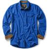 CQR Men’s 100% All Cotton Button Down Flannel Shirts, Long Sleeve Brushed Warm Soft Casual Outdoor Plaid Shirt(Corduroy Lapis Blue)