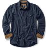 CQR Men’s 100% All Cotton Button Down Flannel Shirts, Long Sleeve Brushed Warm Soft Casual Outdoor Plaid Shirt(Corduroy Midnight Navy)