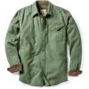 CQR Men’s 100% All Cotton Button Down Flannel Shirts, Long Sleeve Brushed Warm Soft Casual Outdoor Plaid Shirt(Corduroy Moss Green)