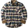 CQR Men’s 100% All Cotton Button Down Flannel Shirts, Long Sleeve Brushed Warm Soft Casual Outdoor Plaid Shirt(Plaid Blue Cheese)