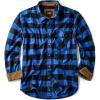 CQR Men’s 100% All Cotton Button Down Flannel Shirts, Long Sleeve Brushed Warm Soft Casual Outdoor Plaid Shirt(Plaid Classic Blue)