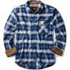 CQR Men’s 100% All Cotton Button Down Flannel Shirts, Long Sleeve Brushed Warm Soft Casual Outdoor Plaid Shirt(Plaid Deep Ocean)