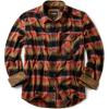 CQR Men’s 100% All Cotton Button Down Flannel Shirts, Long Sleeve Brushed Warm Soft Casual Outdoor Plaid Shirt(Plaid Orange Rust)