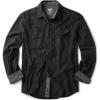 CQR Men’s 100% All Cotton Button Down Flannel Shirts, Long Sleeve Brushed Warm Soft Casual Outdoor Plaid Shirt(Solid Black)