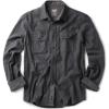 CQR Men’s 100% All Cotton Button Down Flannel Shirts, Long Sleeve Brushed Warm Soft Casual Outdoor Plaid Shirt(Solid Charcoal)