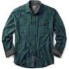CQR Men’s 100% All Cotton Button Down Flannel Shirts, Long Sleeve Brushed Warm Soft Casual Outdoor Plaid Shirt(Solid Forest Green)