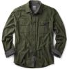 CQR Men’s 100% All Cotton Button Down Flannel Shirts, Long Sleeve Brushed Warm Soft Casual Outdoor Plaid Shirt(Solid Hunter Green)
