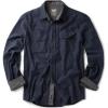 CQR Men’s 100% All Cotton Button Down Flannel Shirts, Long Sleeve Brushed Warm Soft Casual Outdoor Plaid Shirt(Solid Navy)
