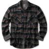 CQR Men’s 100% All Cotton Button Down Flannel Shirts, Long Sleeve Brushed Warm Soft Casual Outdoor Plaid Shirt(Stealth Coal Miner)