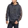 CQR Men’s Winter Fleece Pullover Hoodies, Thermal Long Sleeve Hooded Sweatshirt, Cotton-Blend Outdoor/Tactical Shirts(Fleece Camo Hoodie Charcoal Heather)
